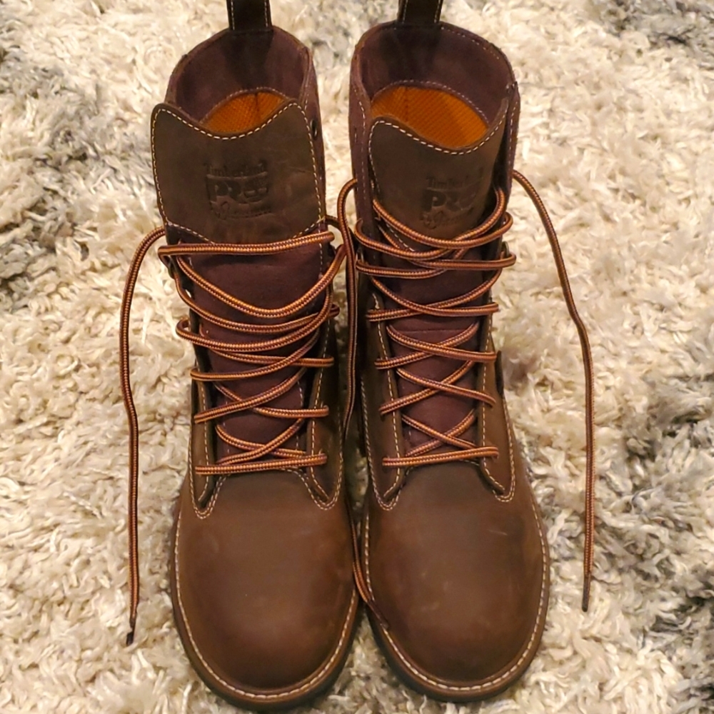 Women's Timberland, leather work boots
